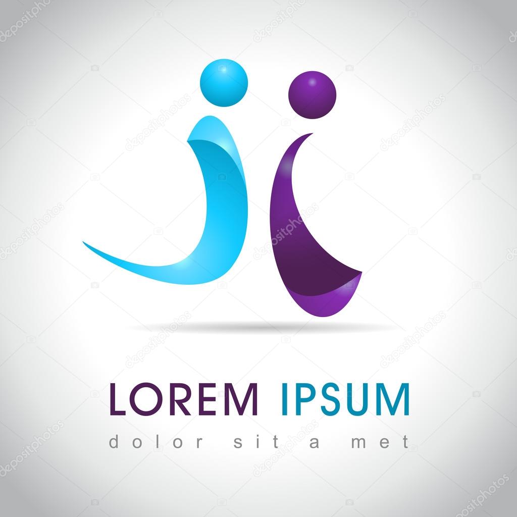 Abstract web Icon and logo sample, vector illusration