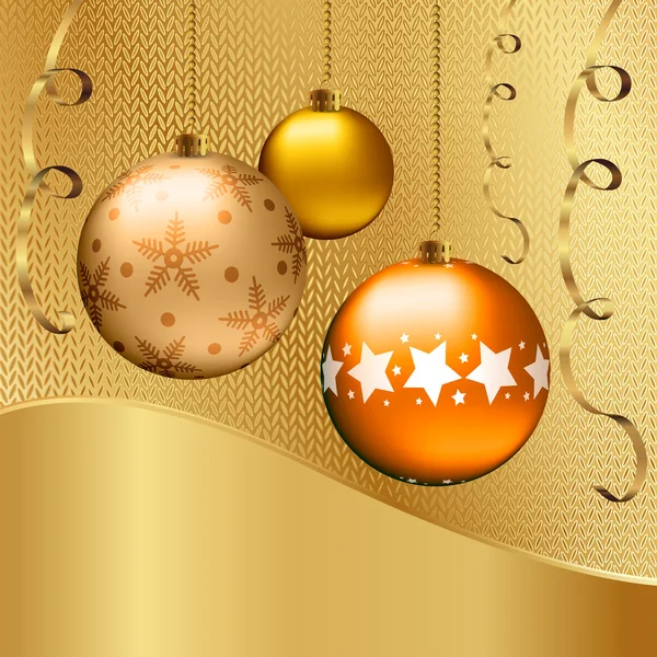 Christmas golden background — Stock Vector