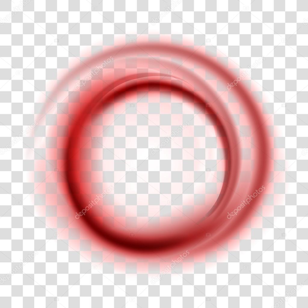 Abstract transparent smoke blur red circle colorful background, vector illustration