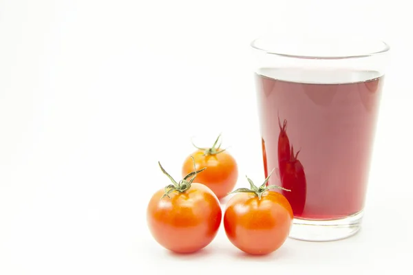Drink juice with tomatoes ingredient — Stock Photo, Image
