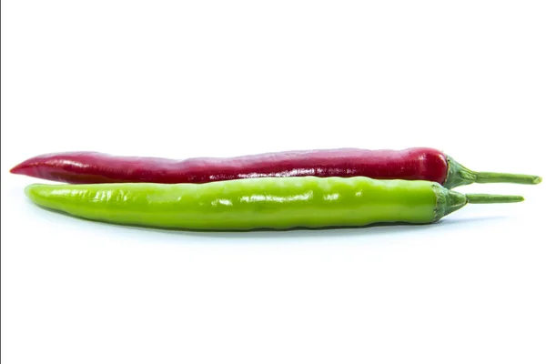 Spicy green and red chili pepper — Stock Photo, Image