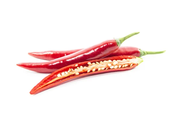 Sectie van rode chili peper ingrediënt — Stockfoto