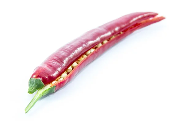 Half sliced of red chili pepper — Stock Photo, Image