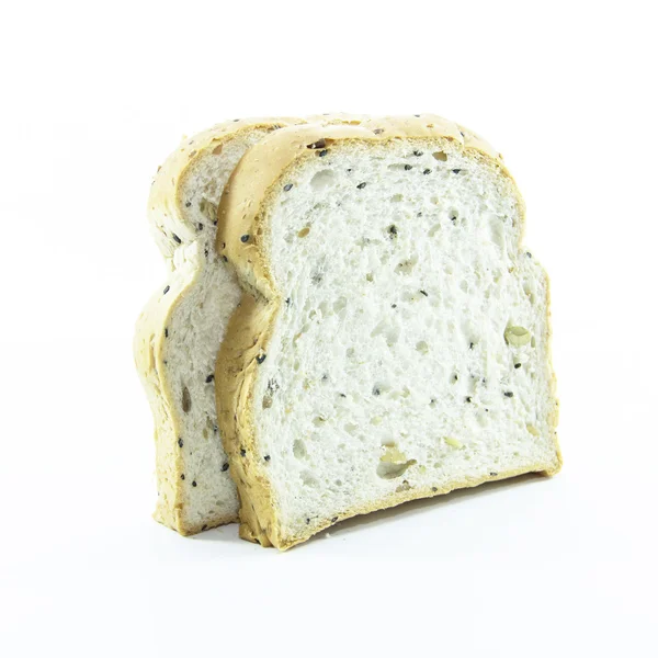 全粒小麦の穀物とパンをスライス — ストック写真