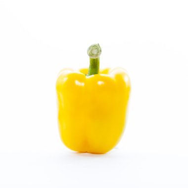 Sarı biber biber yeşil sopa ile