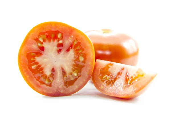 Bitar av röd tomat — Stockfoto