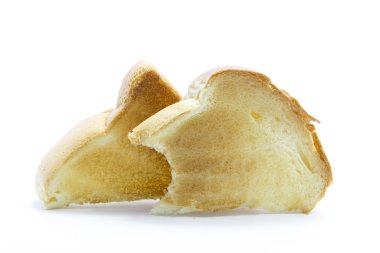 Isırık beyaz taze kızarmış ekmek