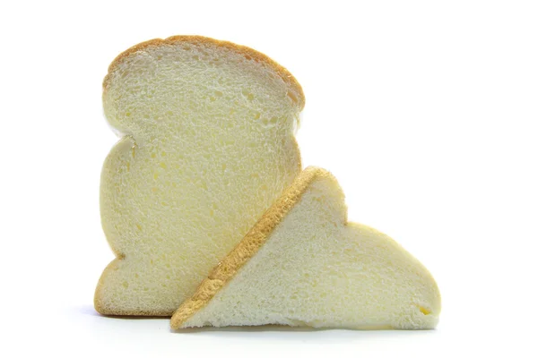 Нарізаний білий свіжий хліб з бутербродом — стокове фото