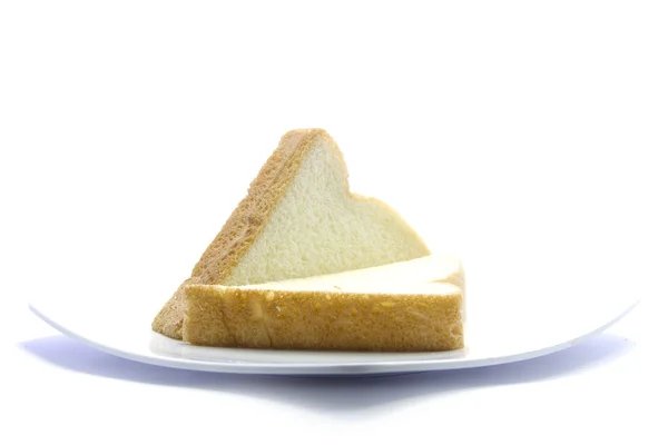 Ψητά σάντουιτς με καφέ άκρο στο πιάτο — Φωτογραφία Αρχείου