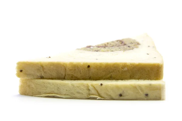 Celozrnný chléb s texturou, banán — Stock fotografie