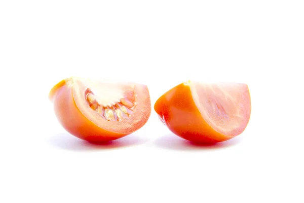 Ekologiska tomater kvartalet skivad textur ingrediens — Stockfoto