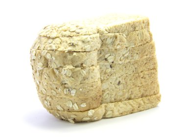 Kepekli yulaf doku cilt ile dilimlenmiş ekmek