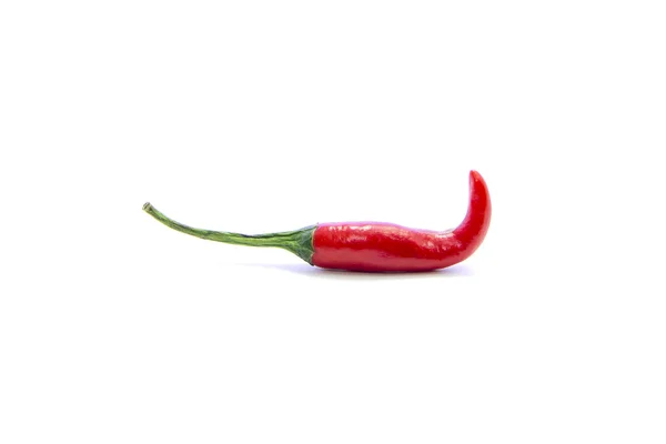 Rote Chili mit grünem Stock — Stockfoto