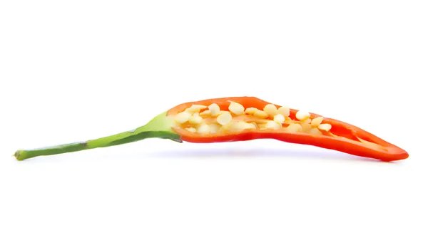 Red chili pepper half sliced — Stock Photo, Image