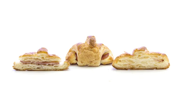 Croissant au jambon tranché — Photo