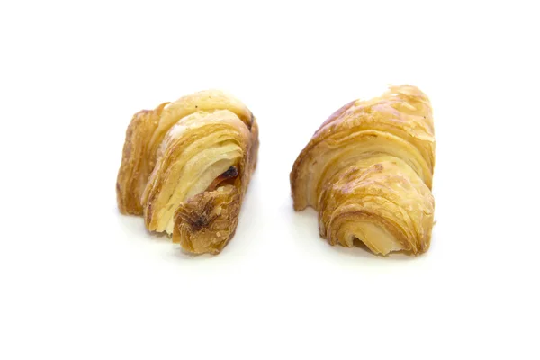 Cross diiris Croissant dengan ham — Stok Foto