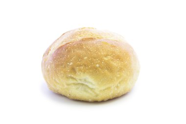 Beyaz ekmek yuvarlak şekil