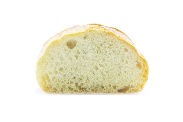 Pão branco seção transversal fatiada — Fotografia de Stock