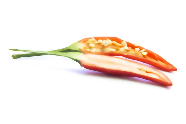 Half sliced of red chili pepper — Stock Photo, Image