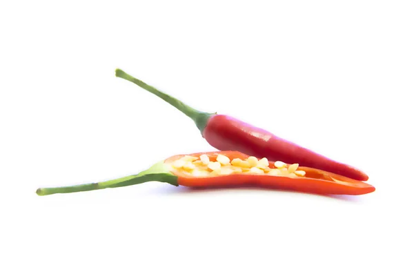 Sliced of chili pepper with raw material — Stock Photo, Image