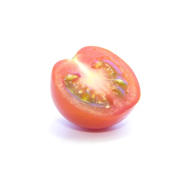 Färsk tomat hälften skivad konsistens — Stockfoto