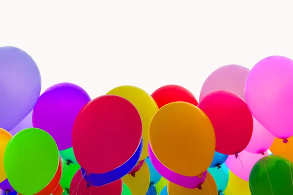 A colorful flying balloon in blue sky — Stock Photo, Image