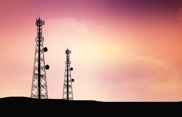 Antena del teléfono de la silueta. Fondo suelto — Foto de Stock