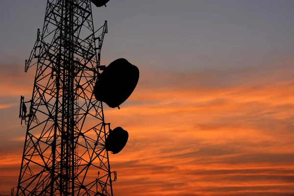 Silueta antena del teléfono — Foto de Stock