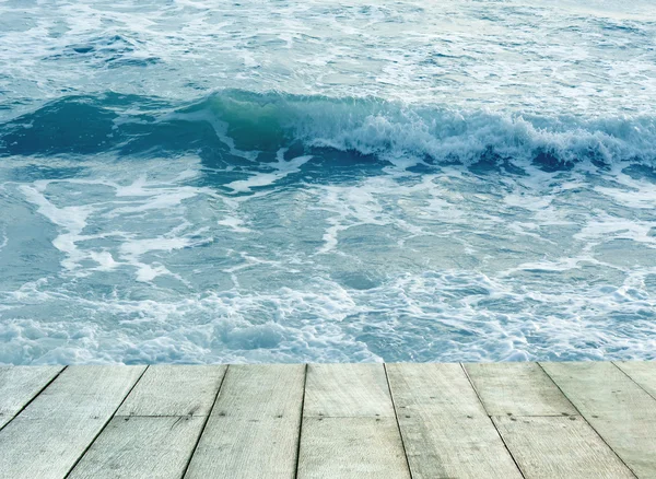 Fondo de agua de pavimentación de madera —  Fotos de Stock