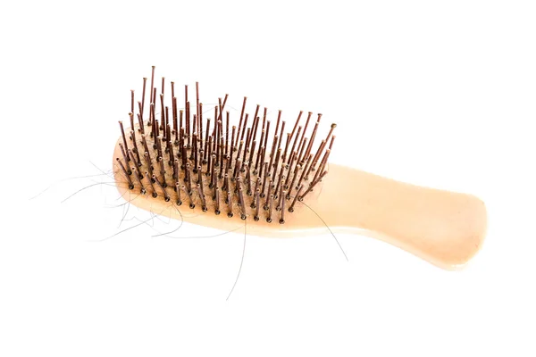 Spazzola pettine con capelli persi — Foto Stock