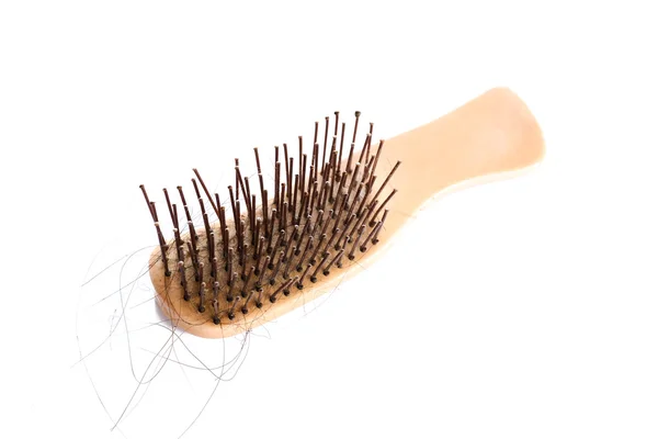 Spazzola pettine con capelli persi — Foto Stock