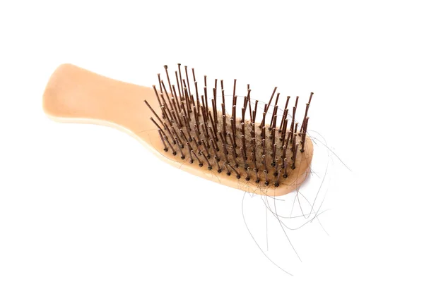 Spazzola pettine con capelli persi — Foto Stock