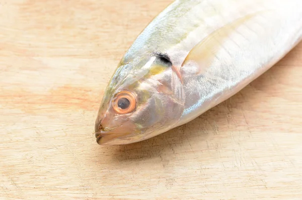 Mackerel on the wooden floor — Stock Photo, Image