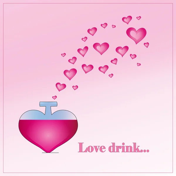 Bebida de amor — Archivo Imágenes Vectoriales