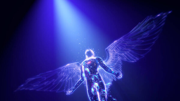 3d иллюстрация самосознания как сверхсущности, содержащей бесконечные вселенные миров