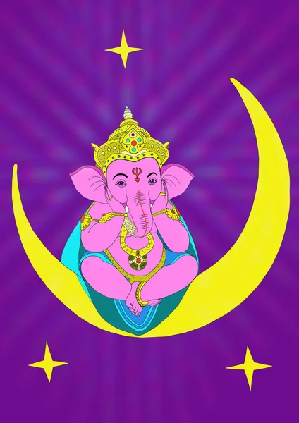 Hinduizm 'deki fil başlı Tanrı Ganesha' nın bir resmi.