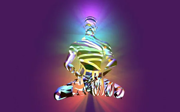 Energy within a person. 3d illustration.