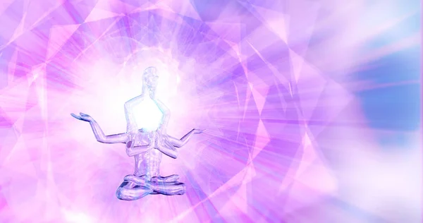 3 boyutlu illüstrasyon. Burada farkındalığın mistik gücü yansıtılıyor..