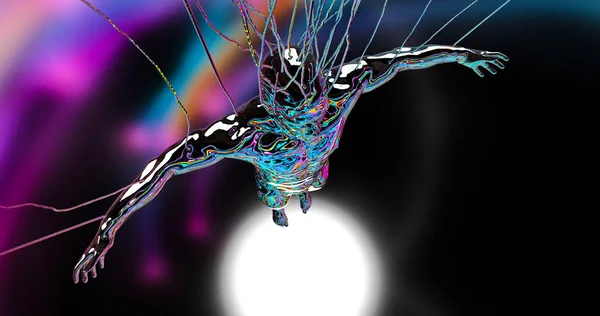 3D çizim. Gelecekle ilgili bir fantezi..