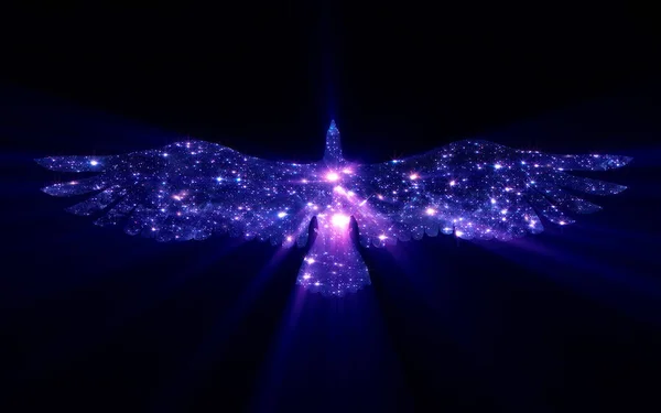 Ruh Kuşunun Özgürlüğü teması üzerine 3 boyutlu illüstrasyon