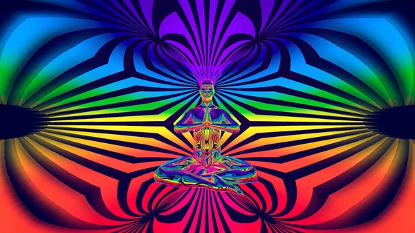 Bir kişinin bir torsiyon alanının enerjisi üzerine yaptığı meditasyonun 3 boyutlu çizimi