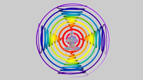 Duanın ezoterik enerjisinin 3 boyutlu illüstrasyon çalışması