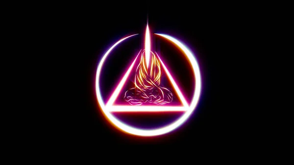 Meditasyon yapan birinin güçlü radyasyon enerjisi