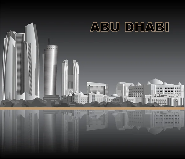 Abu dhabi bw — Stock Vector