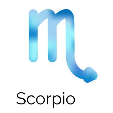 Zodyak sembolü Akrep, vektör işareti