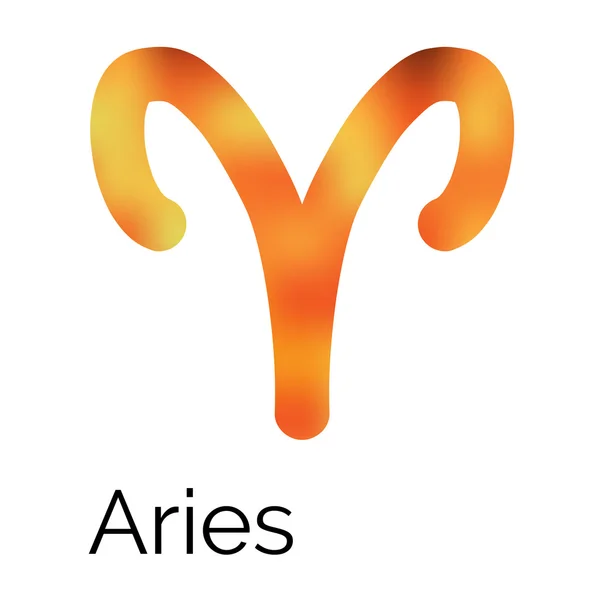 Dierenriem symbool Aries, vector teken — Stockvector