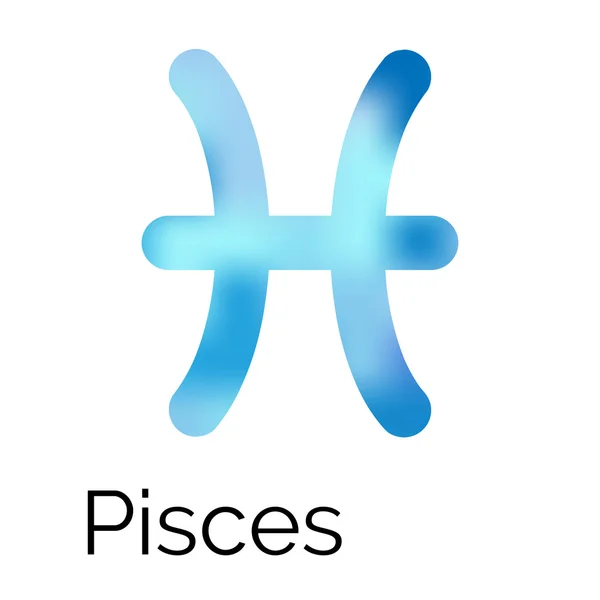 Zodiac symbol Pisces, vector sign — Stock Vector