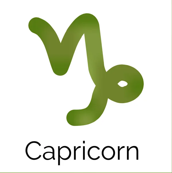 Zodiac symbol Capricorn, vector sign — Stock Vector