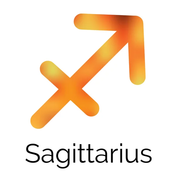 Zodiac symbol Sagittarius, vector sign — Stock Vector