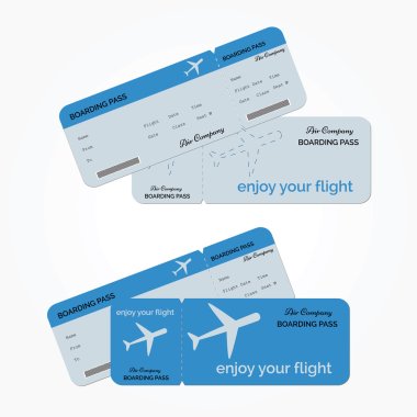 Variant of air ticket. Vector illustration